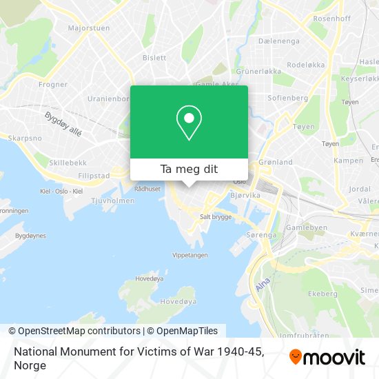 National Monument for Victims of War 1940-45 kart