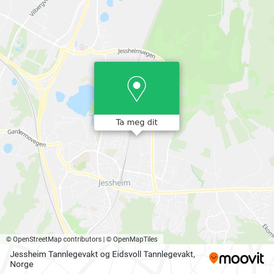 Jessheim Tannlegevakt og Eidsvoll Tannlegevakt kart