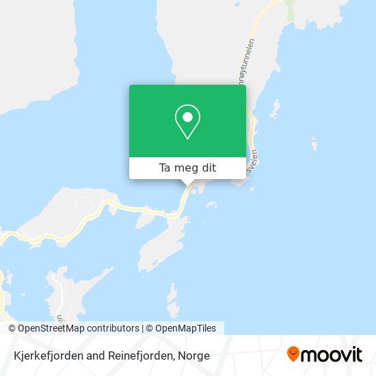 Kjerkefjorden and Reinefjorden kart
