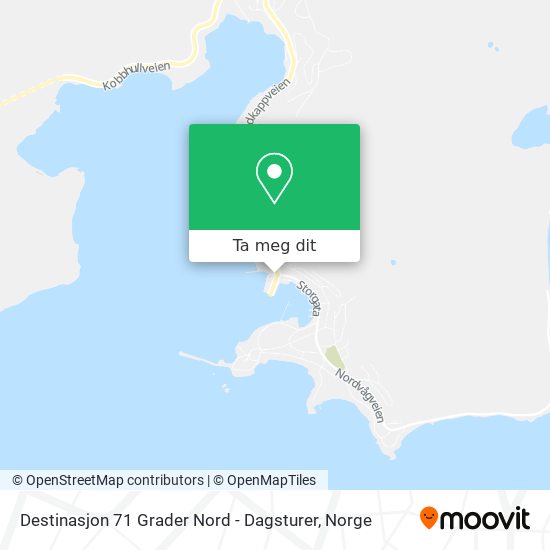 Destinasjon 71 Grader Nord - Dagsturer kart