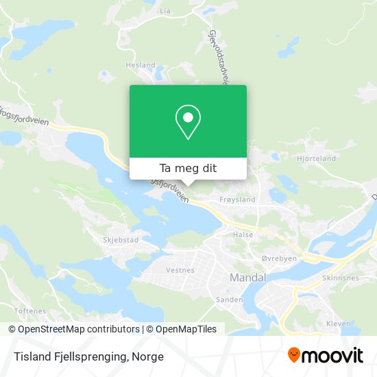Tisland Fjellsprenging kart