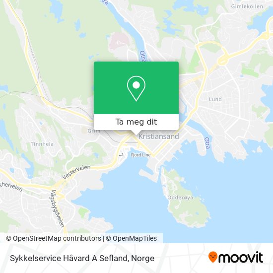 Sykkelservice Håvard A Sefland kart