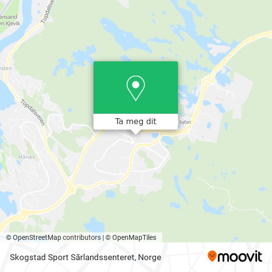 Skogstad Sport Sãrlandssenteret kart