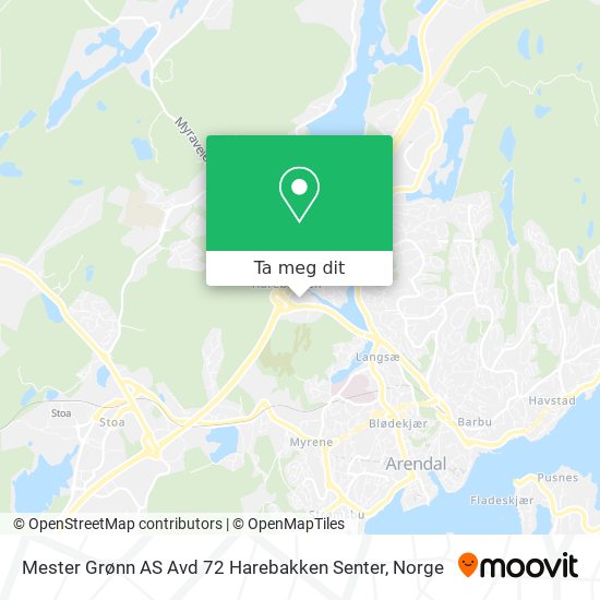 Mester Grønn AS Avd 72 Harebakken Senter kart