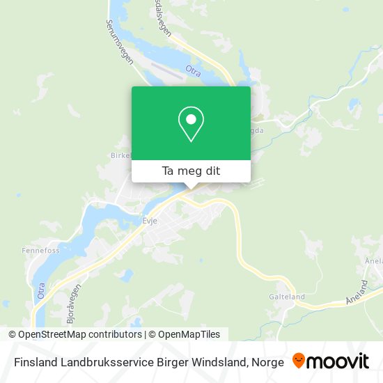 Finsland Landbruksservice Birger Windsland kart