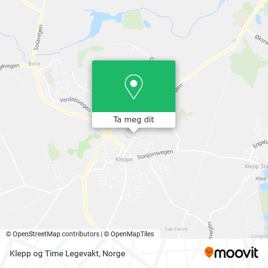 Klepp og Time Legevakt kart