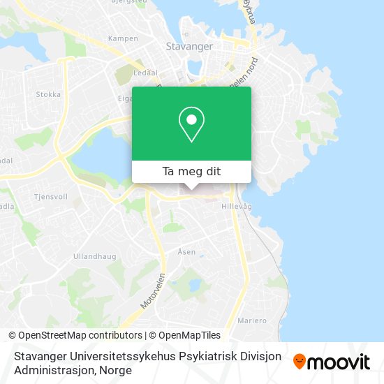 Stavanger Universitetssykehus Psykiatrisk Divisjon Administrasjon kart