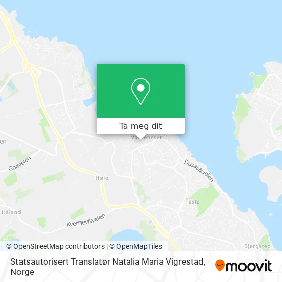 Statsautorisert Translatør Natalia Maria Vigrestad kart