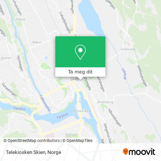 Telekiosken Skien kart