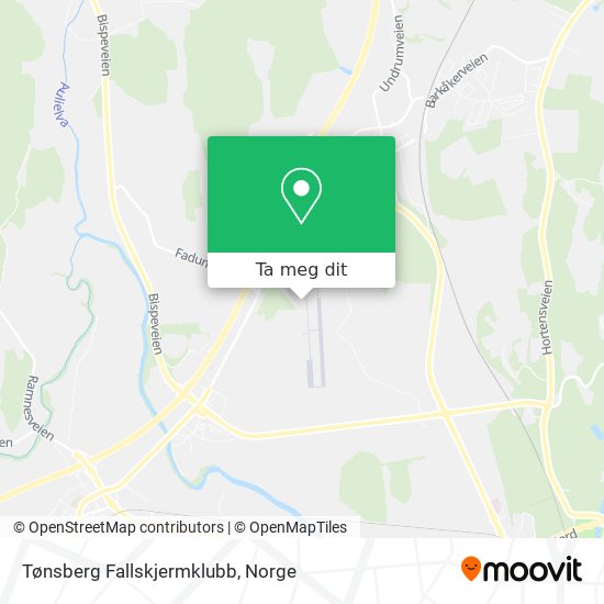 Tønsberg Fallskjermklubb kart