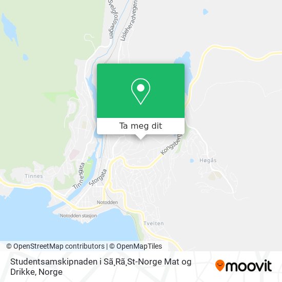 Studentsamskipnaden i Sã¸Rã¸St-Norge Mat og Drikke kart