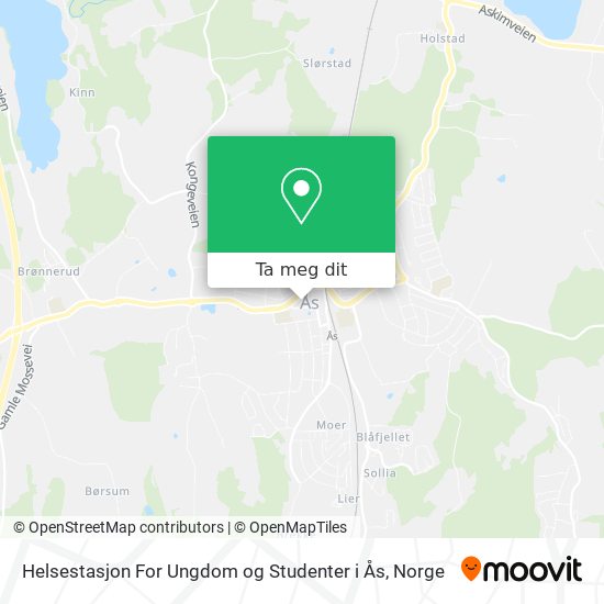Helsestasjon For Ungdom og Studenter i Ås kart