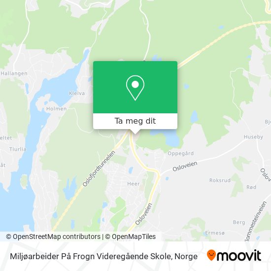 Miljøarbeider På Frogn Videregående Skole kart
