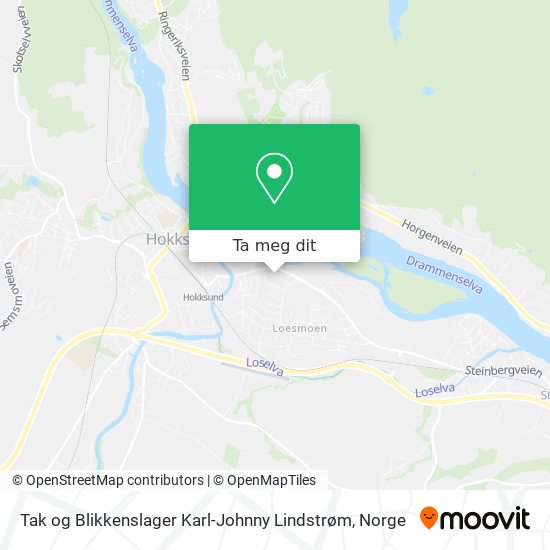 Tak og Blikkenslager Karl-Johnny Lindstrøm kart