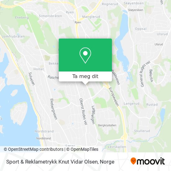 Sport & Reklametrykk Knut Vidar Olsen kart