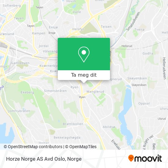 Horze Norge AS Avd Oslo kart
