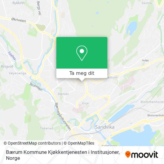 Bærum Kommune Kjøkkentjenesten i Institusjoner kart