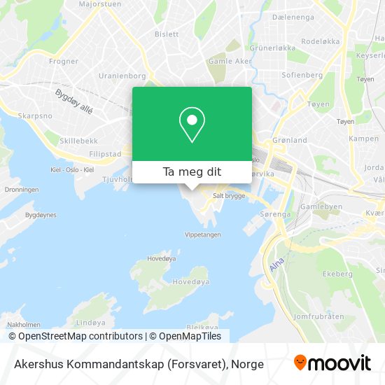 Akershus Kommandantskap (Forsvaret) kart