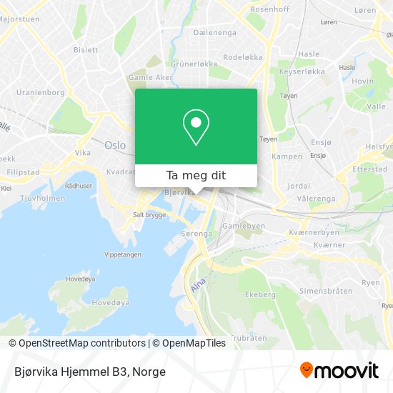 Bjørvika Hjemmel B3 kart