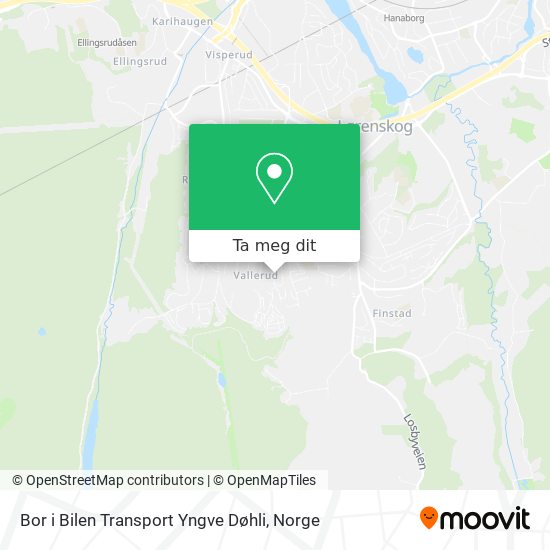 Bor i Bilen Transport Yngve Døhli kart
