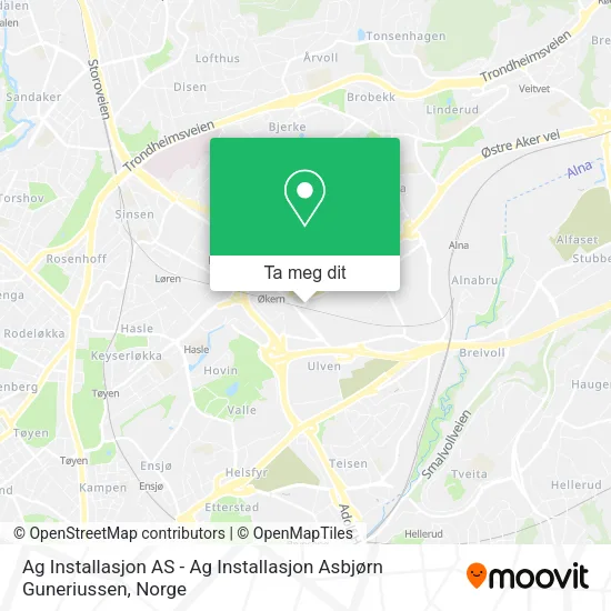 Ag Installasjon AS - Ag Installasjon Asbjørn Guneriussen kart