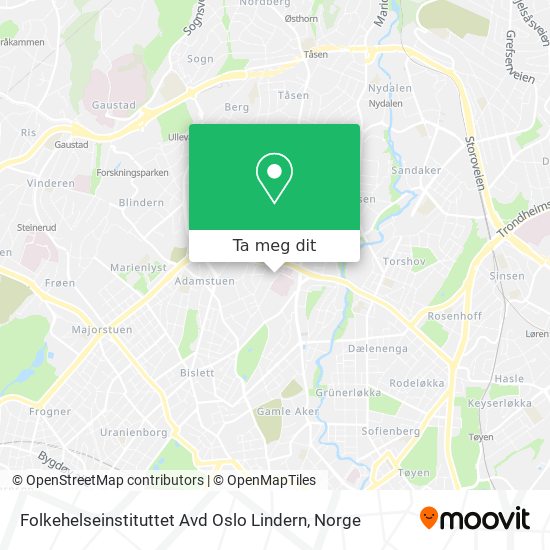 Folkehelseinstituttet Avd Oslo Lindern kart