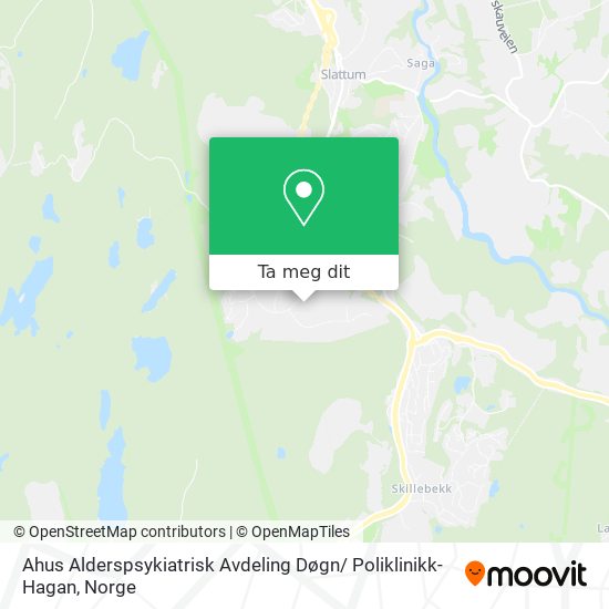 Ahus Alderspsykiatrisk Avdeling Døgn/ Poliklinikk-Hagan kart