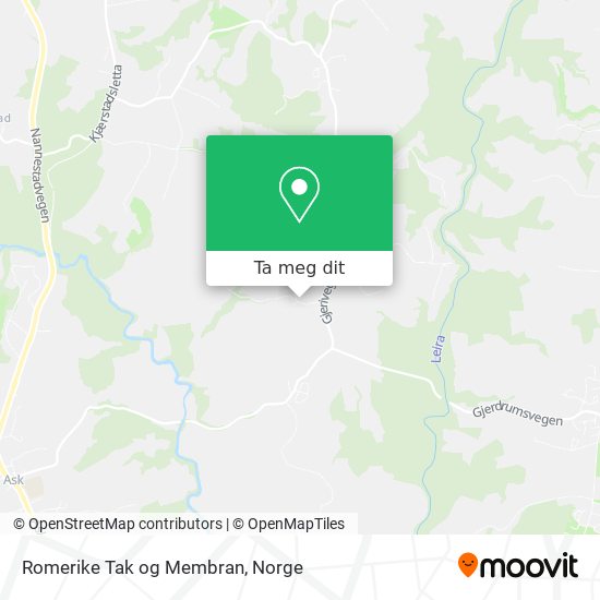 Romerike Tak og Membran kart