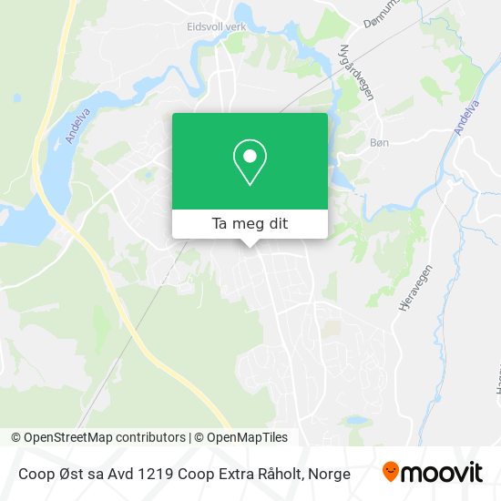 Coop Øst sa Avd 1219 Coop Extra Råholt kart
