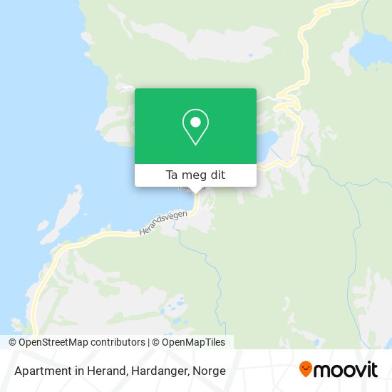 Apartment in Herand, Hardanger kart