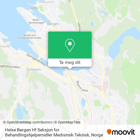 Helse Bergen Hf Seksjon for Behandlingshjelpemidler Medisinsk-Teknisk kart