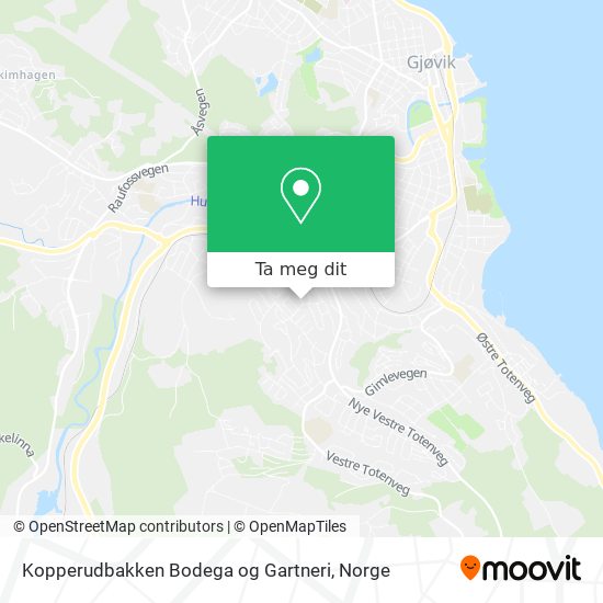 Kopperudbakken Bodega og Gartneri kart
