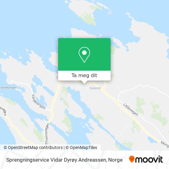 Sprengningservice Vidar Dyrøy Andreassen kart