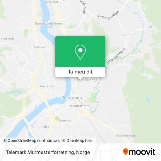 Telemark Murmesterforretning kart