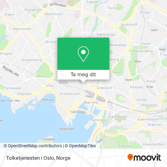 Tolketjenesten i Oslo kart