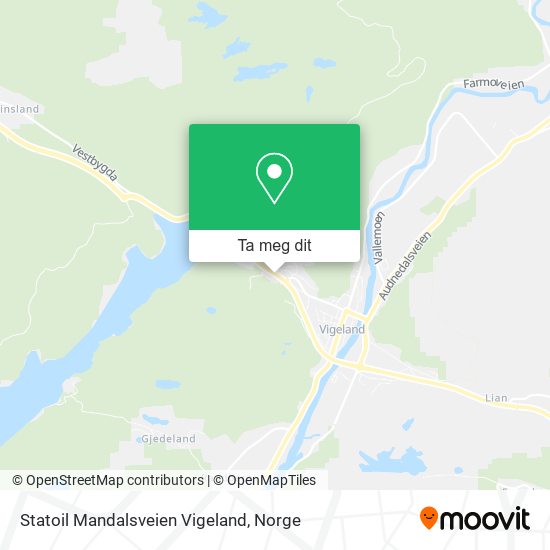 Statoil Mandalsveien Vigeland kart