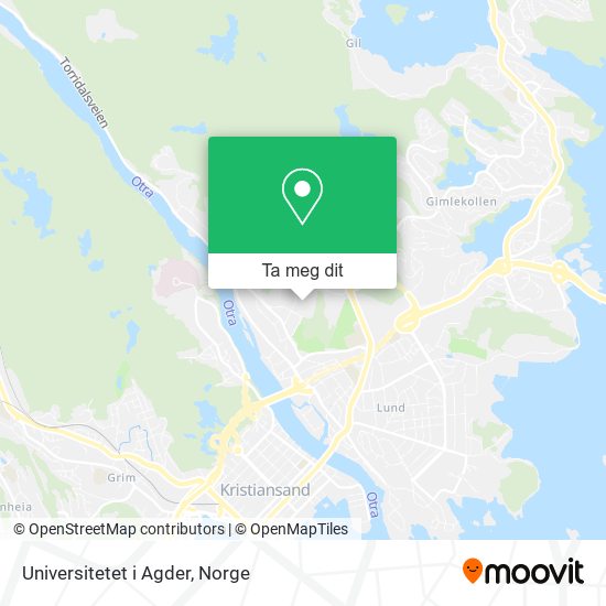 Universitetet i Agder kart