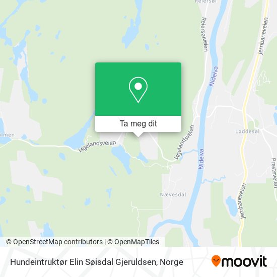 Hundeintruktør Elin Søisdal Gjeruldsen kart