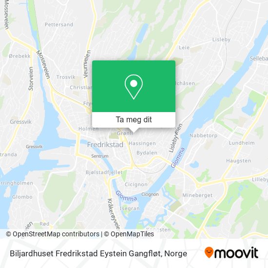 Biljardhuset Fredrikstad Eystein Gangfløt kart