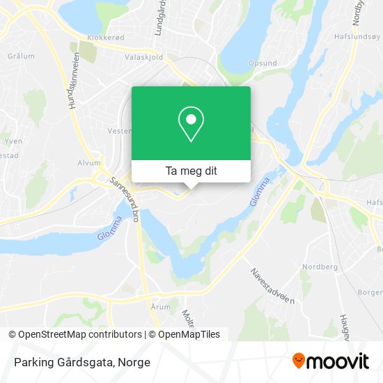 Parking Gårdsgata kart