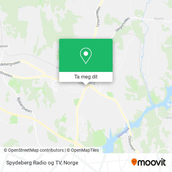 Spydeberg Radio og TV kart