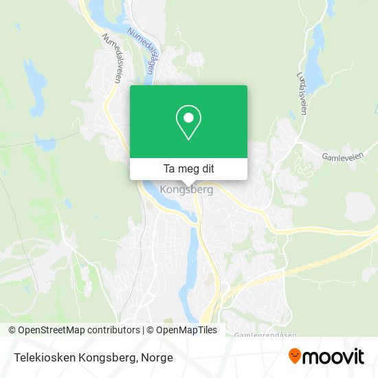 Telekiosken Kongsberg kart