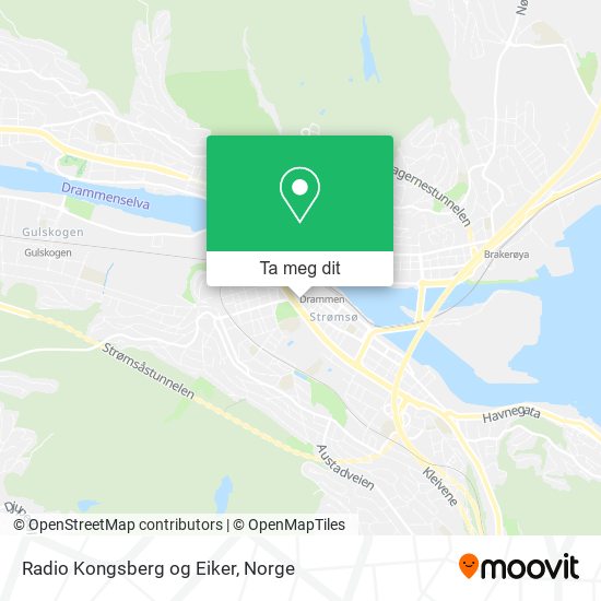 Radio Kongsberg og Eiker kart