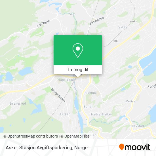 Asker Stasjon Avgiftsparkering kart