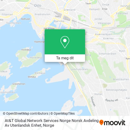 At&T Global Network Services Norge Norsk Avdeling Av Utenlandsk Enhet kart