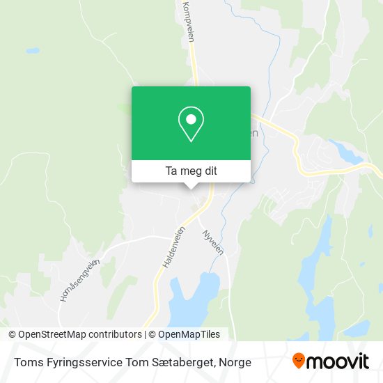 Toms Fyringsservice Tom Sætaberget kart