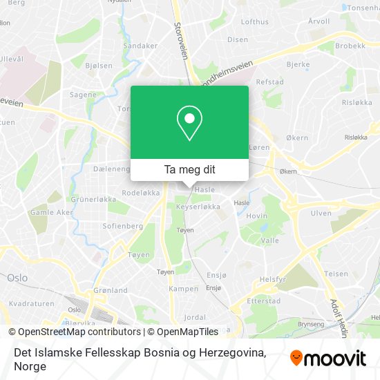 Det Islamske Fellesskap Bosnia og Herzegovina kart