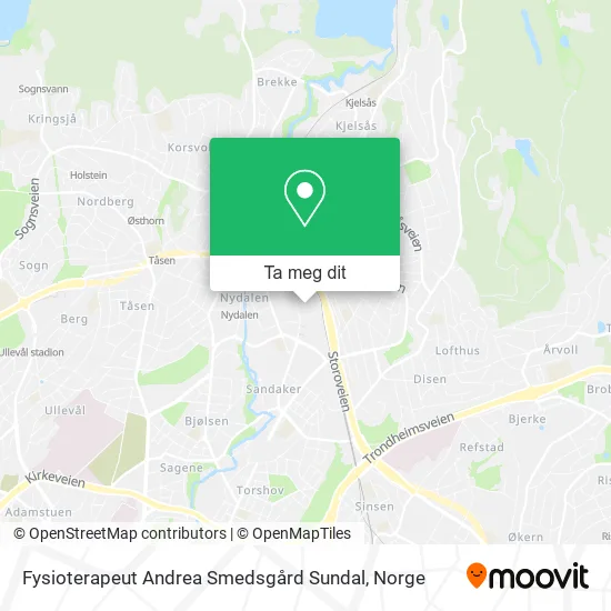 Fysioterapeut Andrea Smedsgård Sundal kart