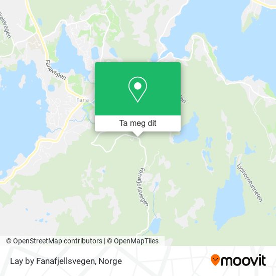 Lay by Fanafjellsvegen kart