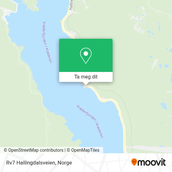 Rv7 Hallingdalsveien kart